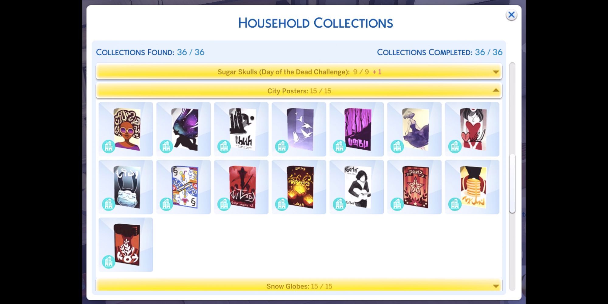 The Sims 4 City Posters Collection