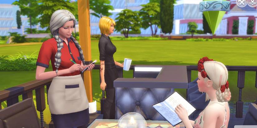 The Sims 4 Dine Out Restaurant Ordering Food