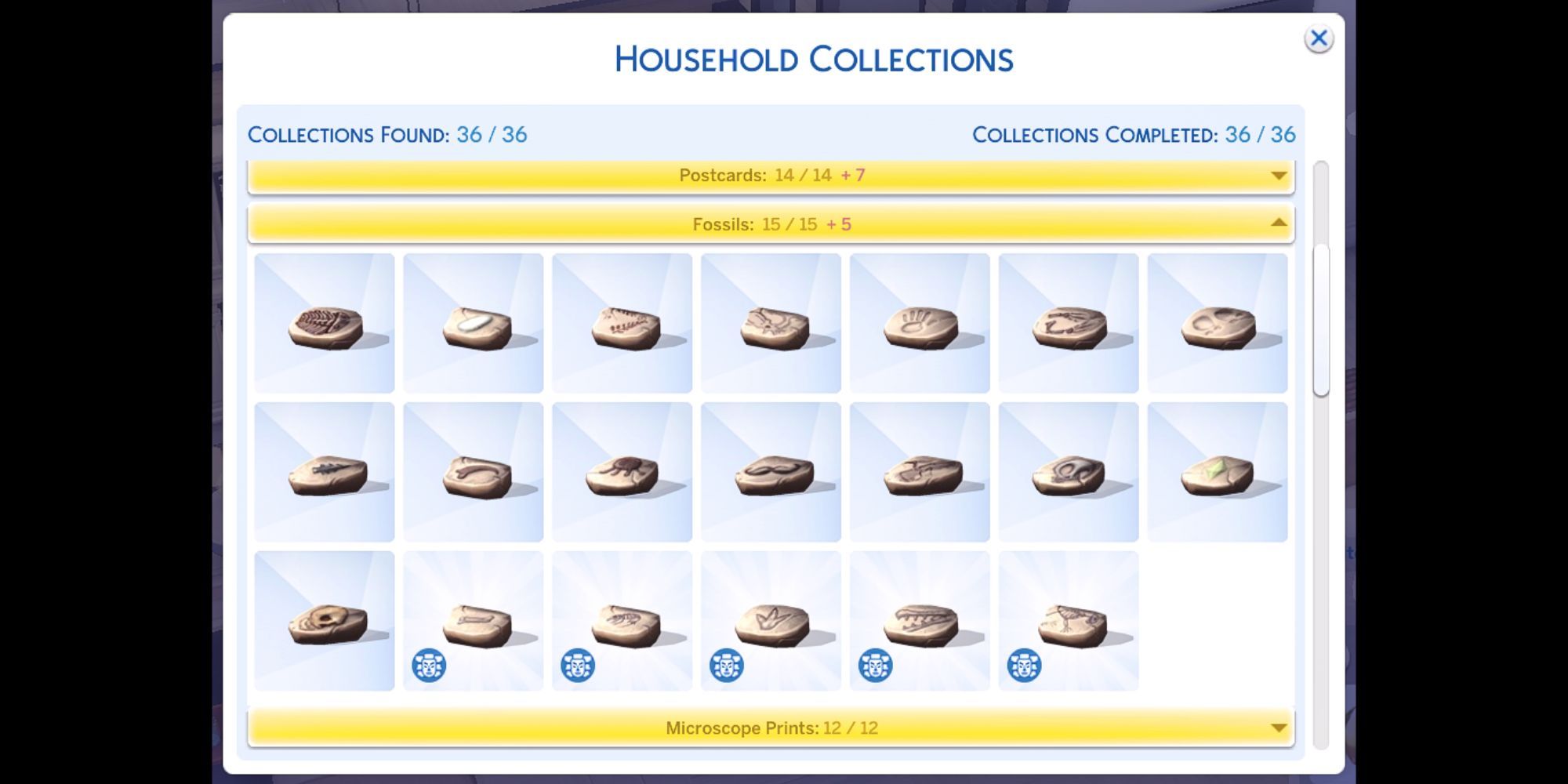 The Sims 4 Fossils Collection