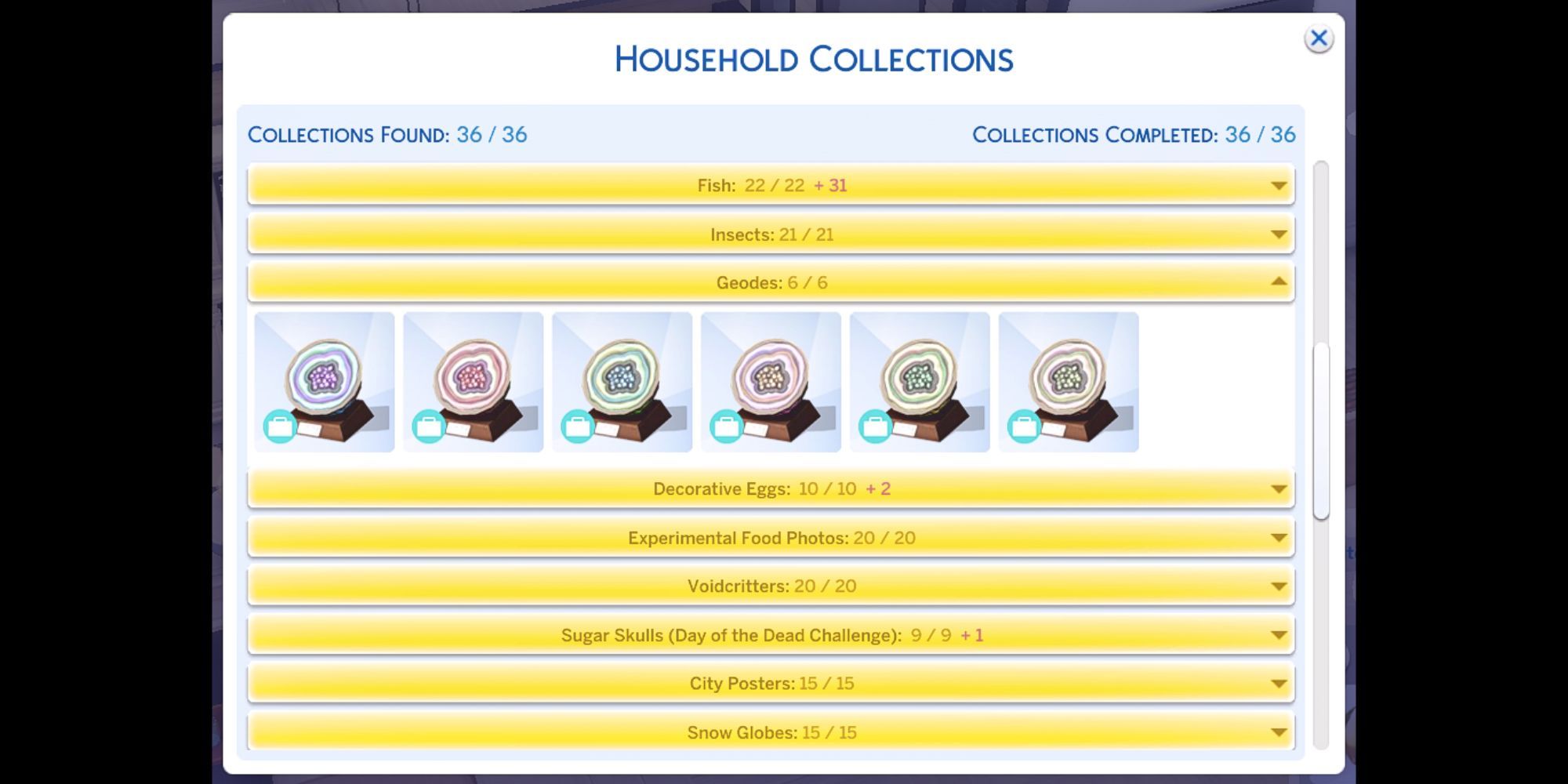 The Sims 4 Geodes Collection