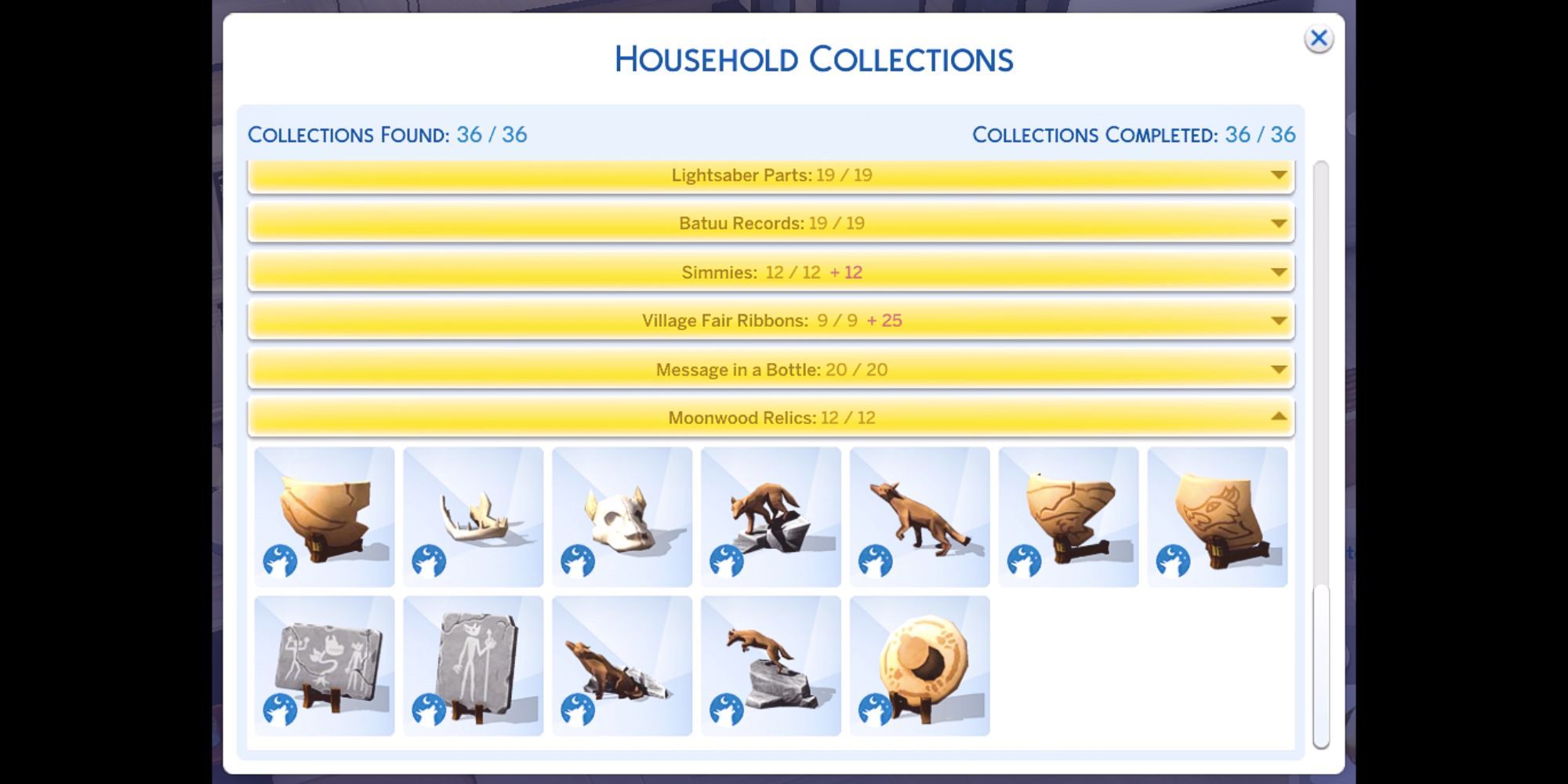 The Sims 4 Moonwood Relics Collection