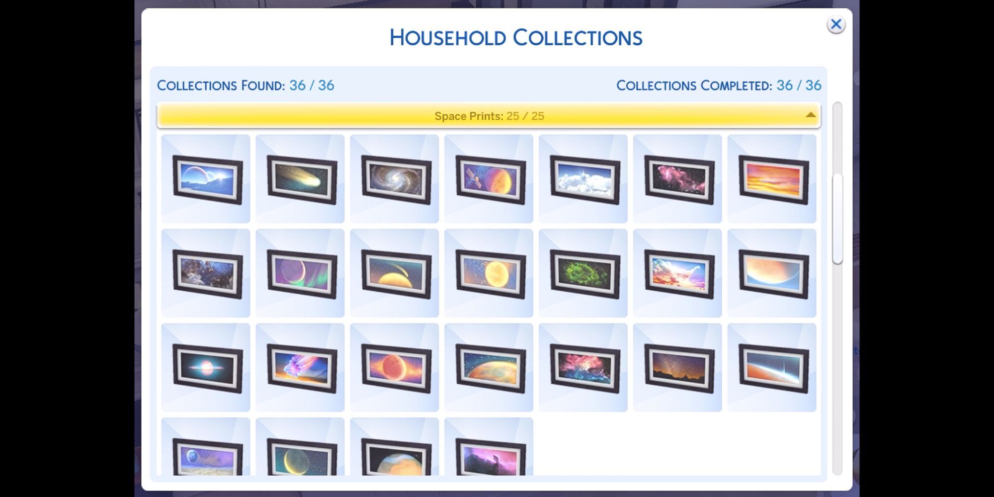 The Sims 4 Space Prints Collection