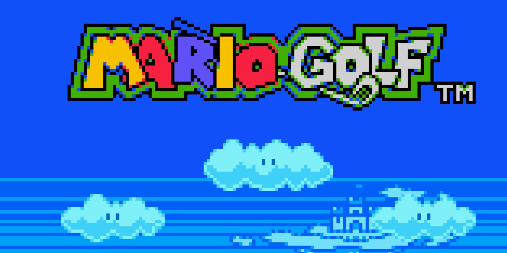 The Title Screen in Mario Golf