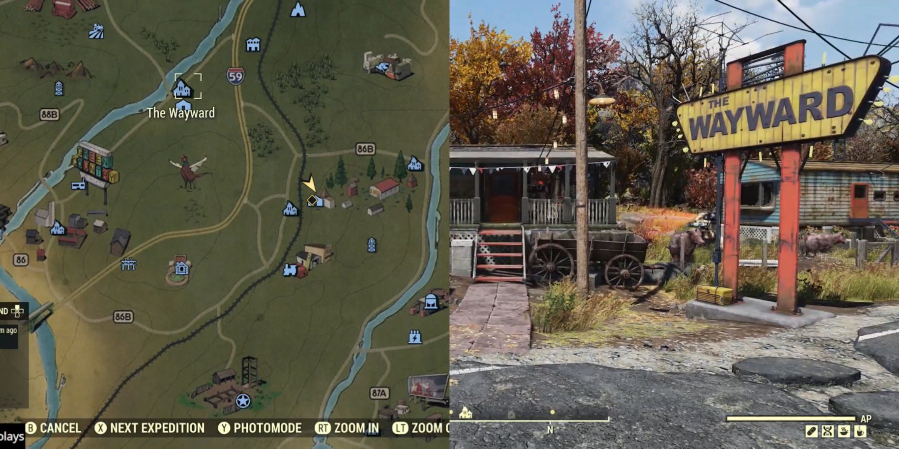 image showing the wayward junk material farm location in fallout 76.
