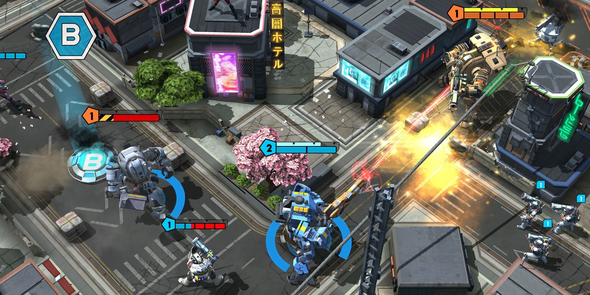 A player attacking in Titanfall: Assault