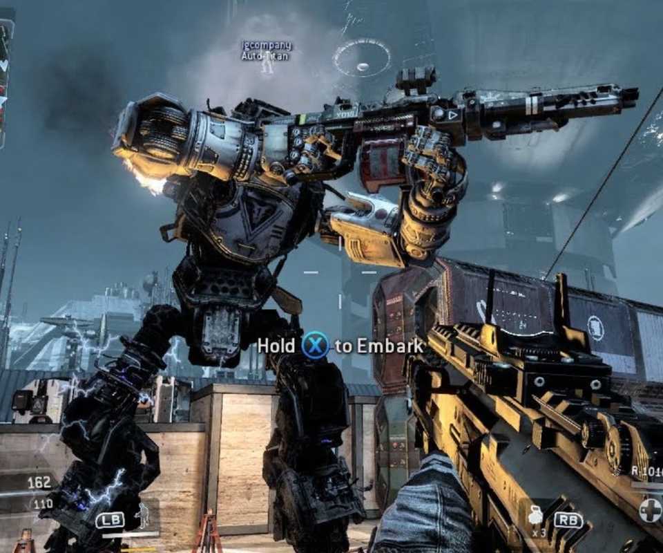 A player about to get in a Titan in Titanfall