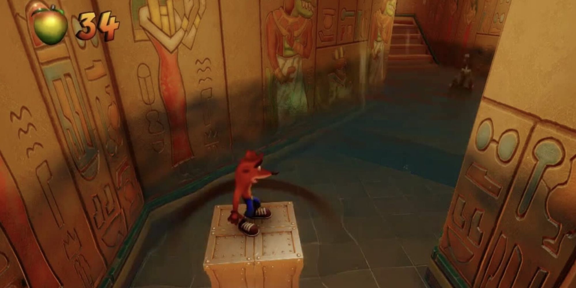 The Tomb Wader level from Crash Bandicoot Warped