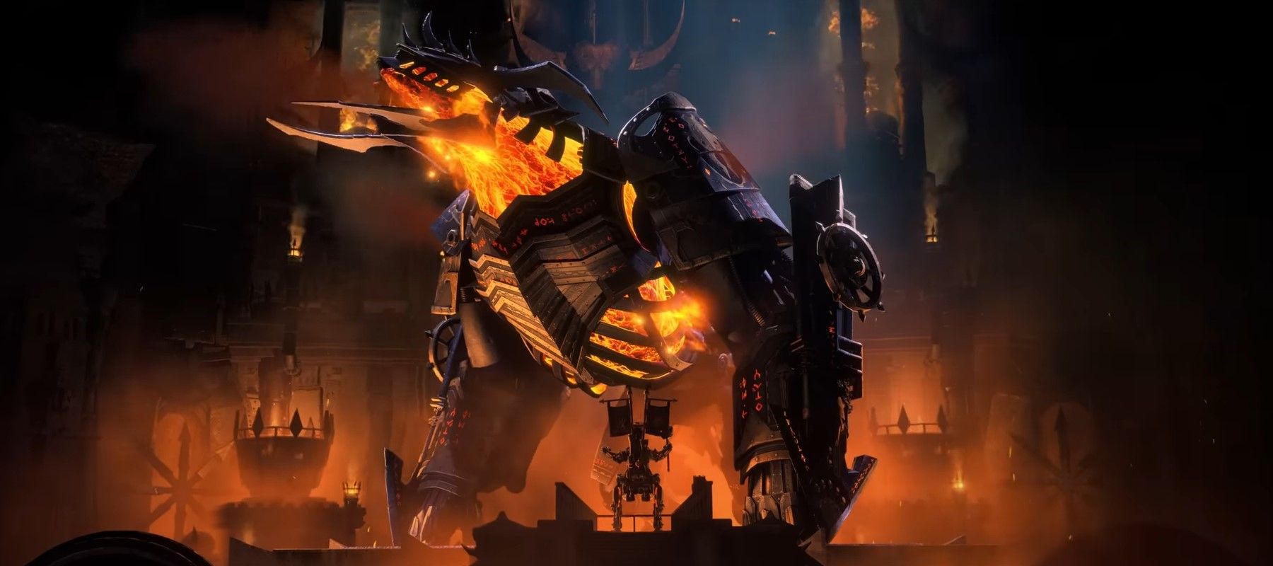 Total War Warhammer 3 Astragoth Ironhand under K'daai Destroyer