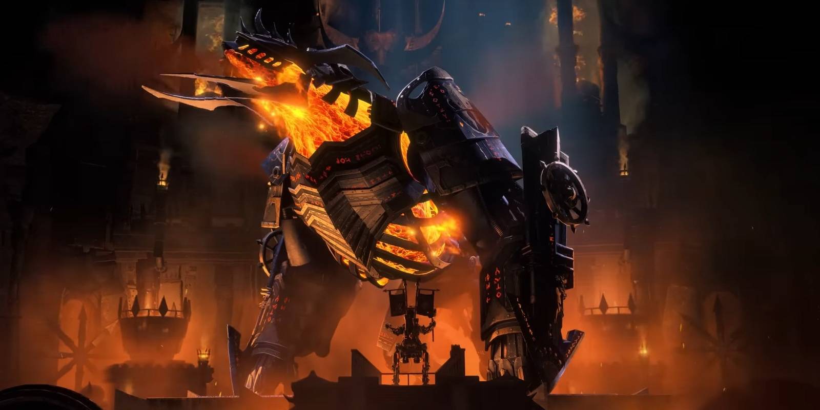 Total War Warhammer 3 Astragoth Ironhand under K'daai Destroyer