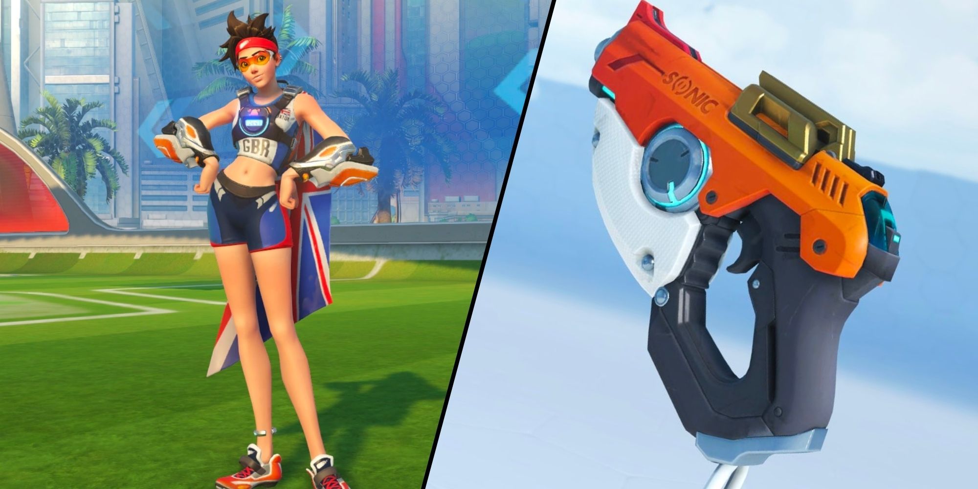 Tracer Track and Field Skin and Gun
