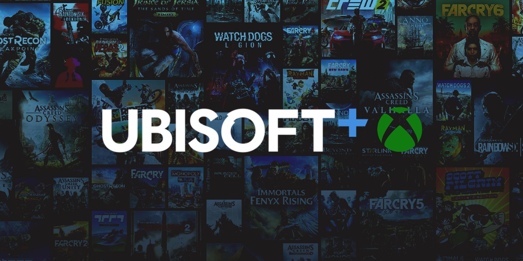 Ubisoft+ Plus Xbox library launch mockup