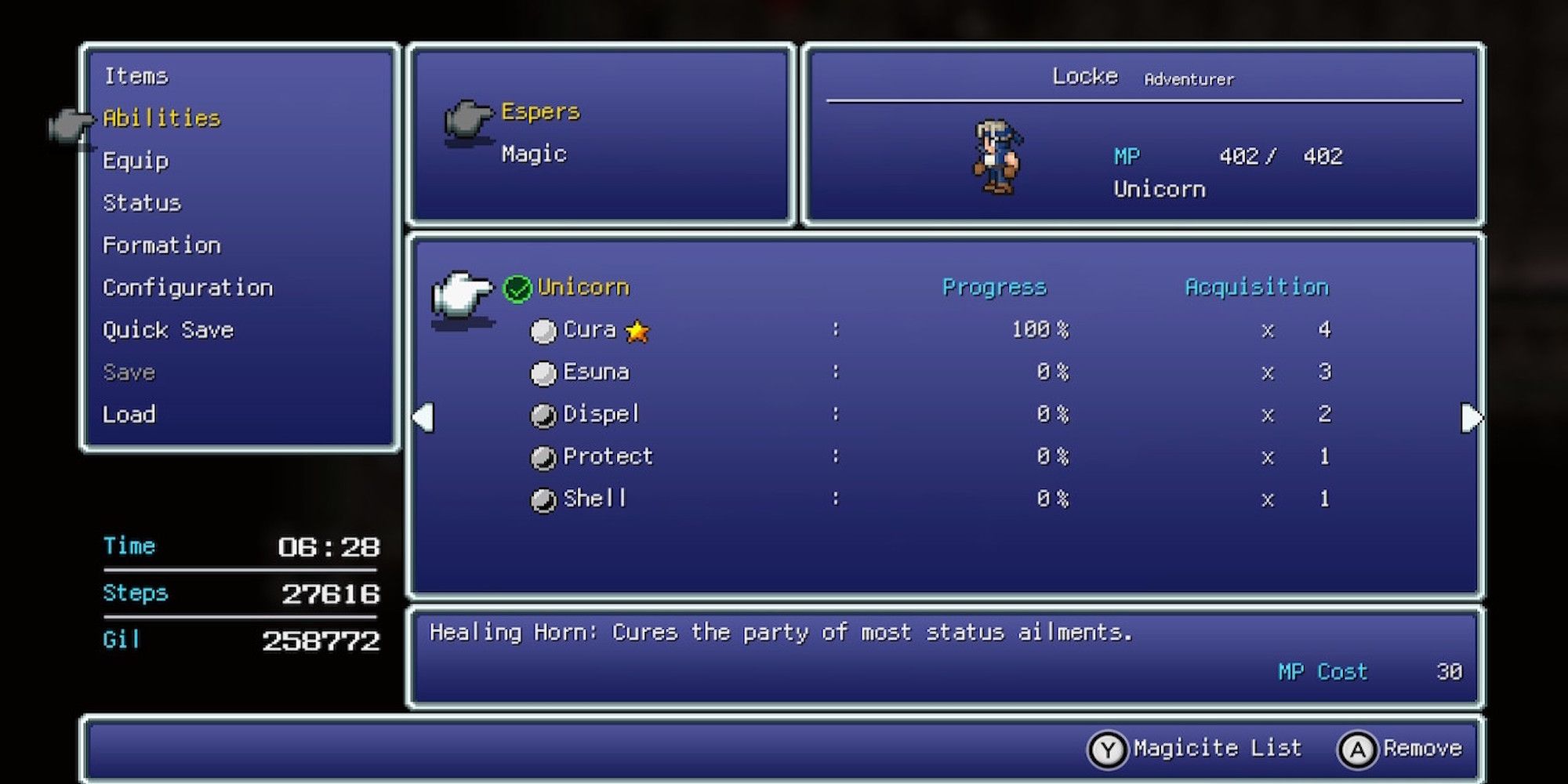 Unicorn Esper in Final Fantasy 6