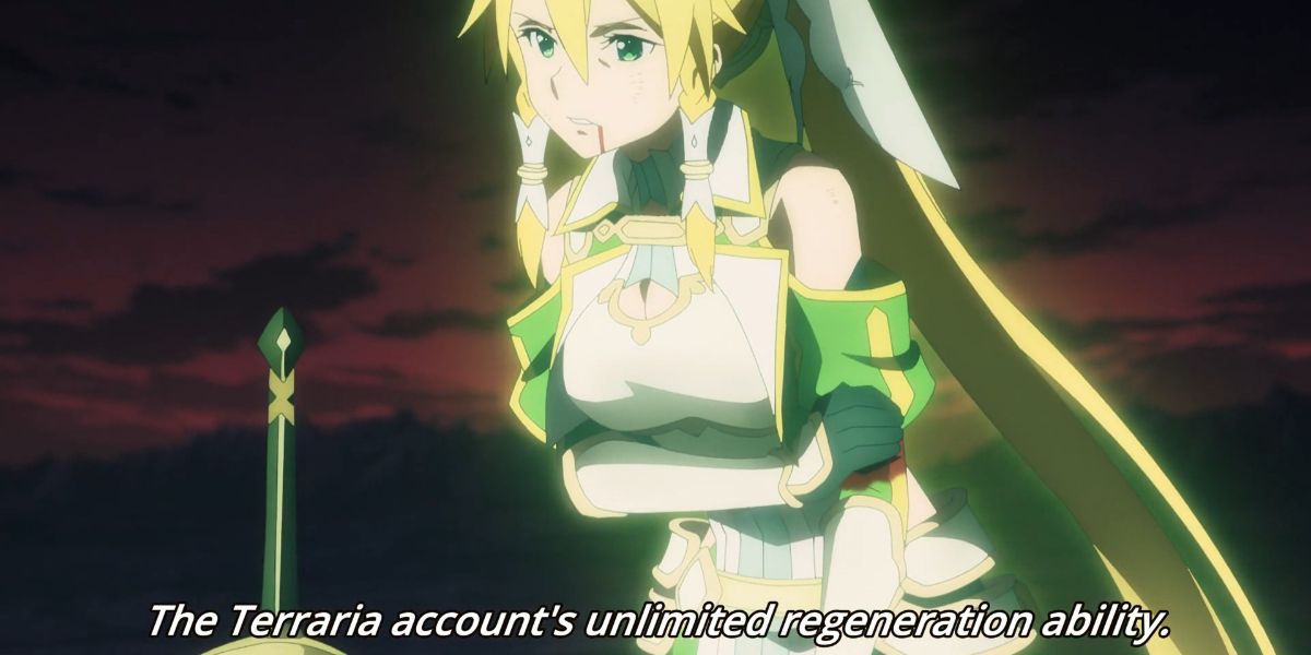 Leafa using Unlimited Regeneration Ability 