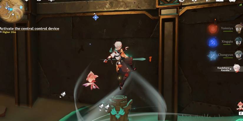 use anemo on the monument in genshin impact