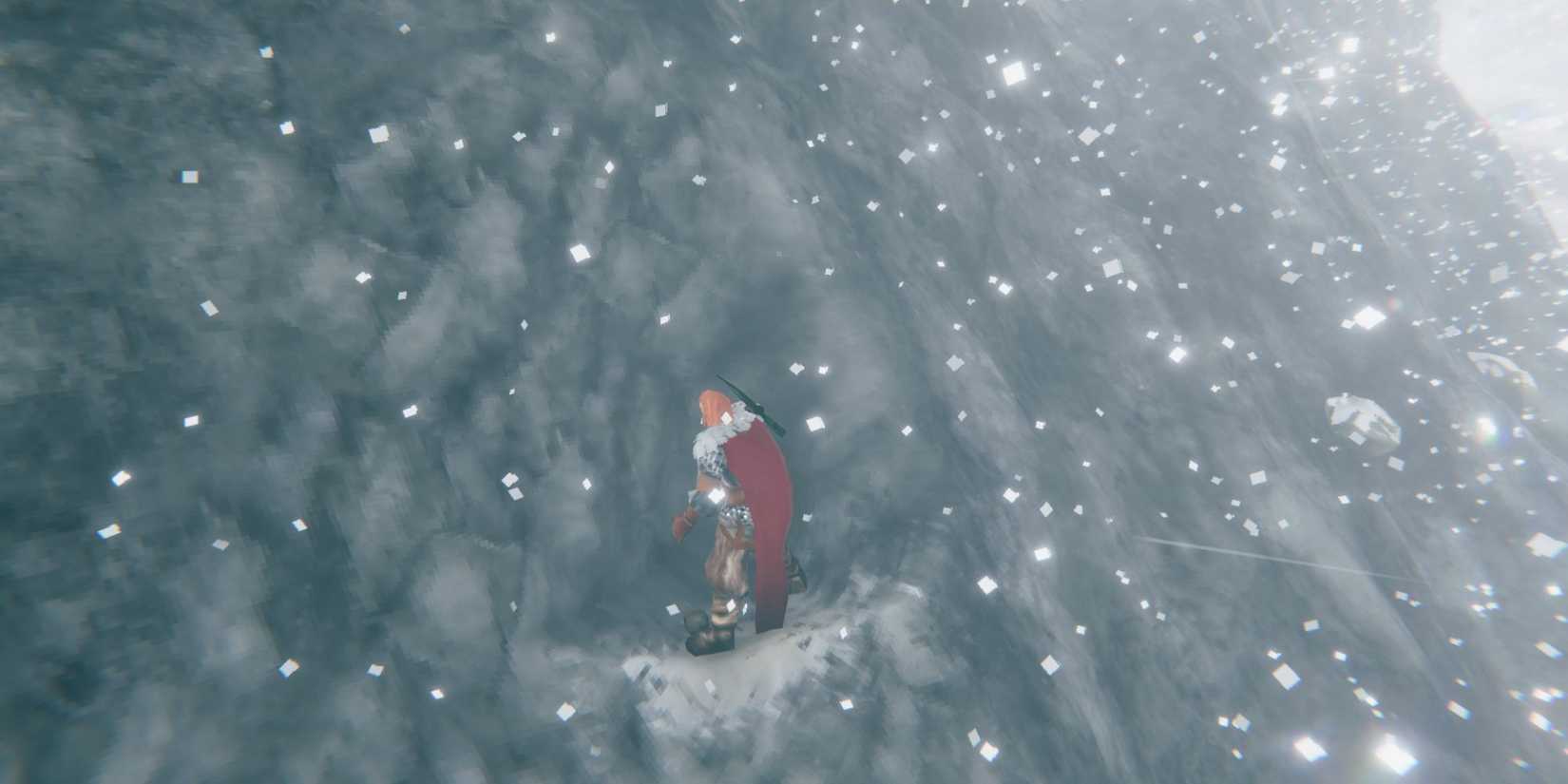 Valheim Climbing Mountain With Pickaxe