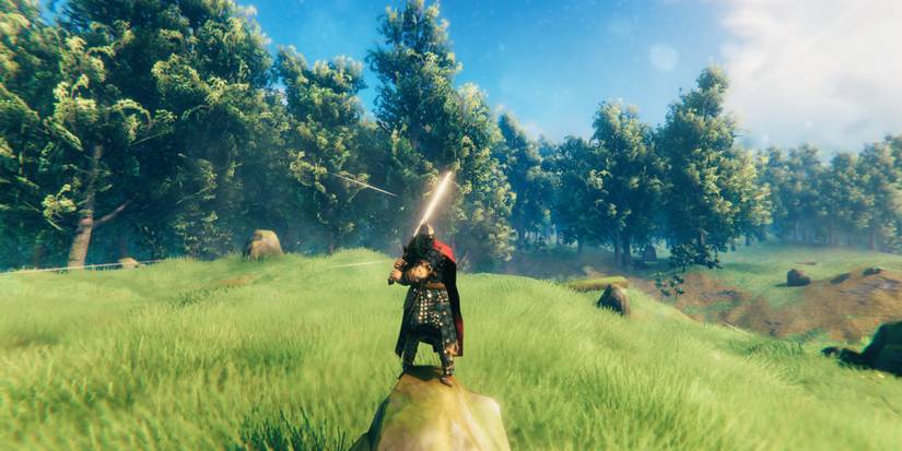 Valheim Padded Armor With Krom Sword