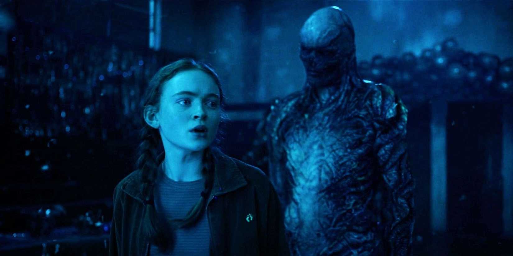 Max Mayfield (Sadie Sink) and Vecna in season 4 of Stranger Things
