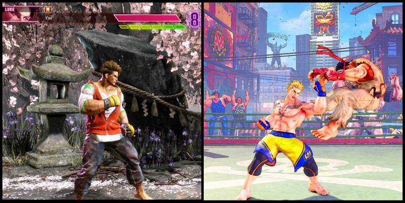 A side-by-side comparison of gameplay between Street Fighter 6 and Street Fighter 5
