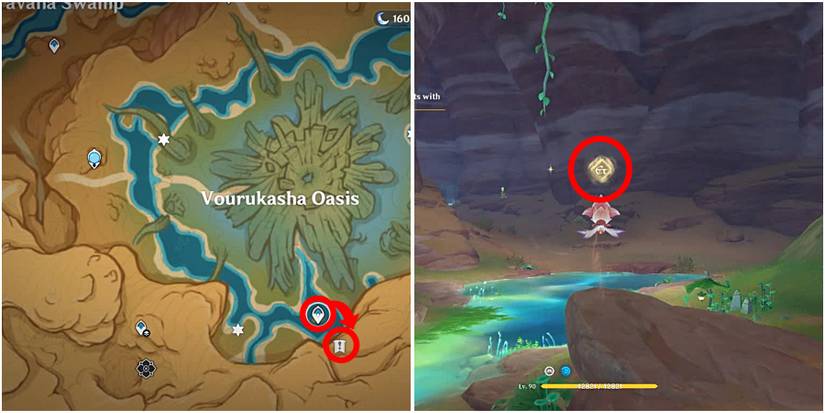 vourukasha oasis lost monument fragment location in genshin impact