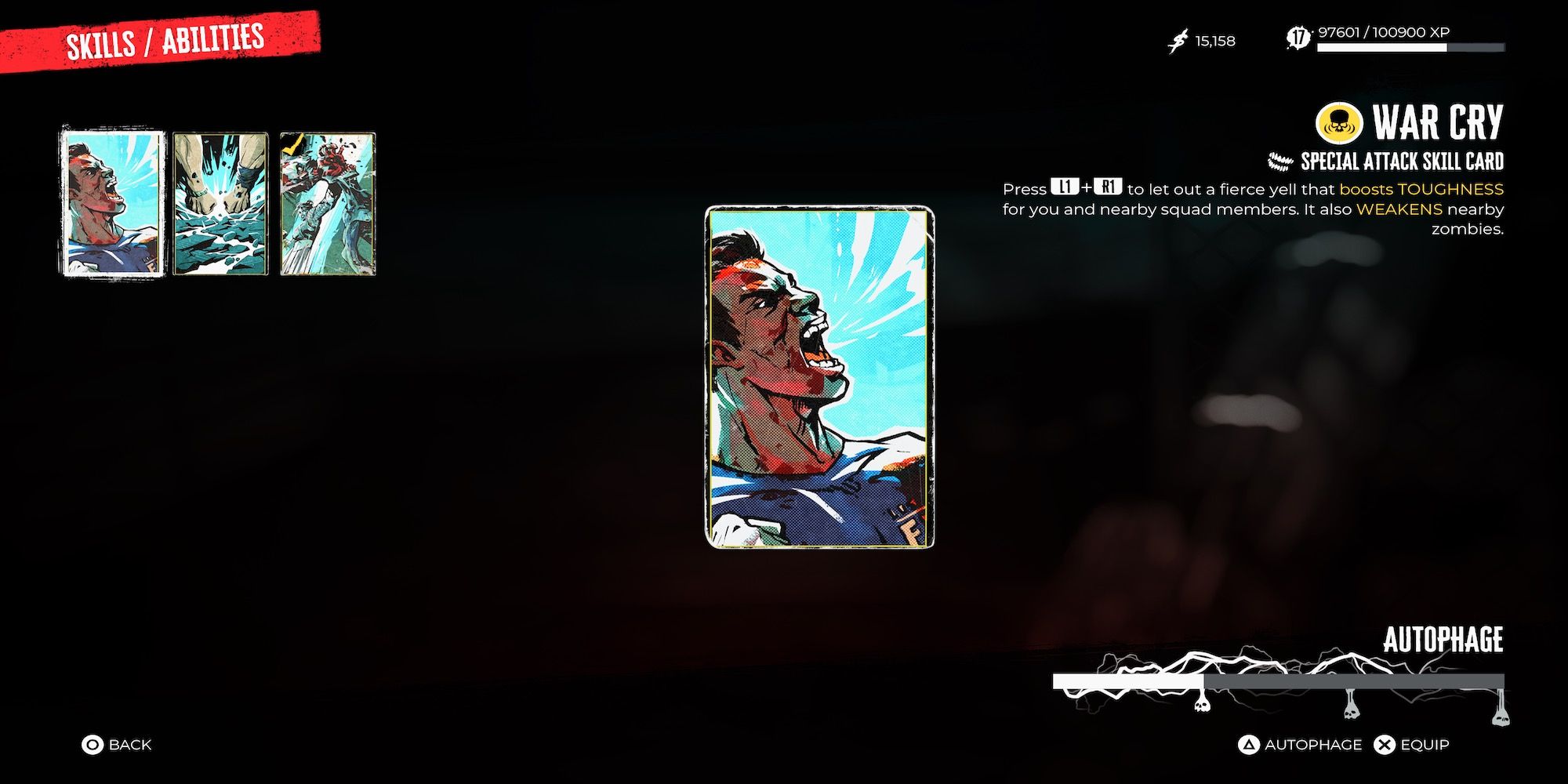 War Cry skill card in Dead Island 2