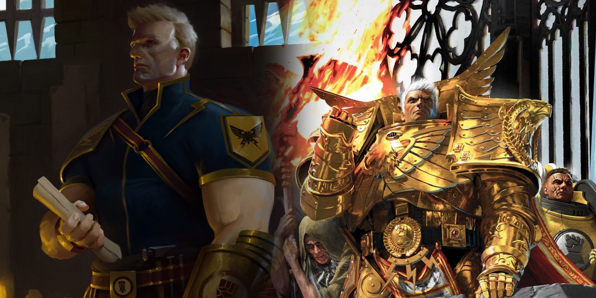 Warhammer 40k - Showing Rogul Dorn In Armor And Without It