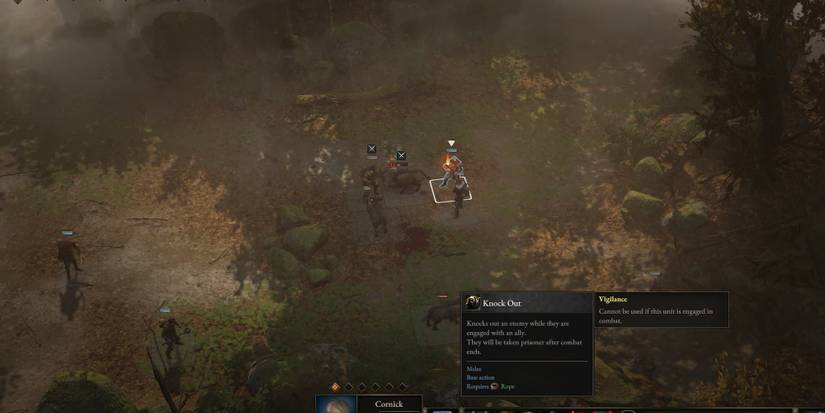 Knocking out a boar in Wartales