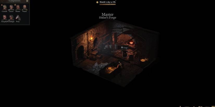 The Tiltren blacksmith's forge in Wartales