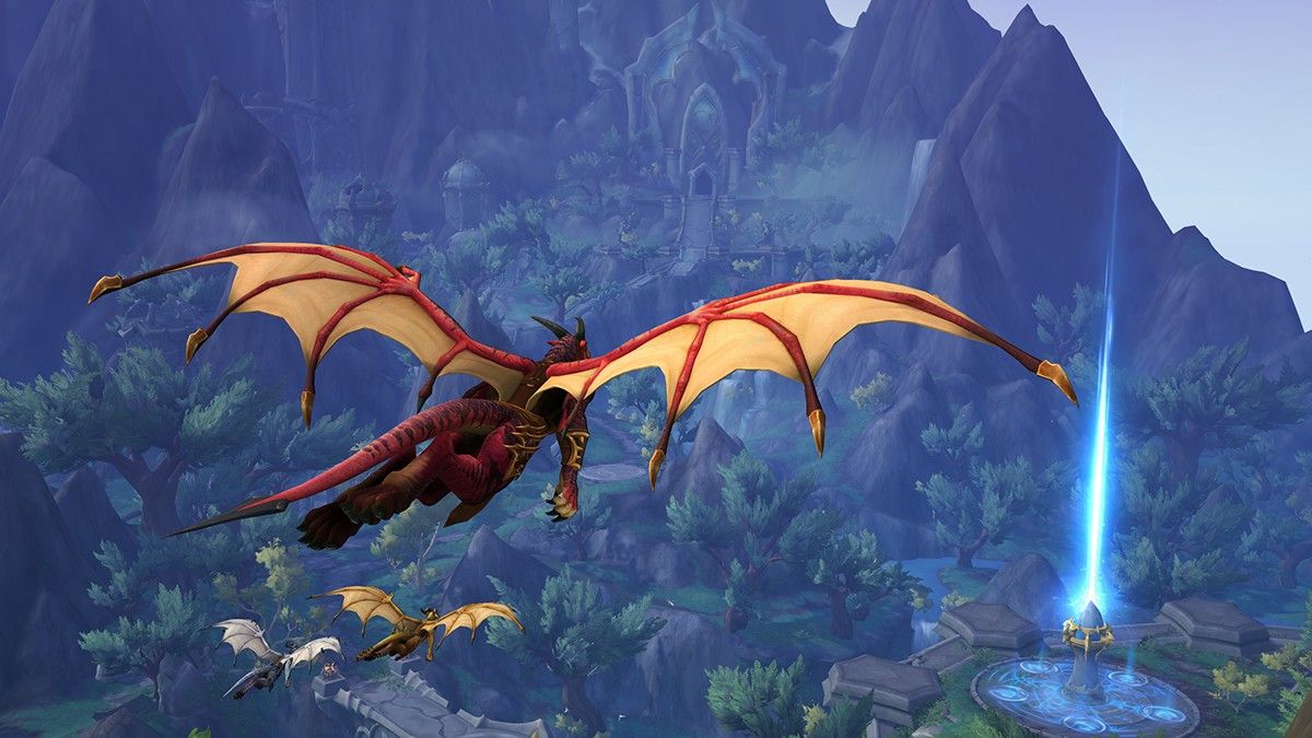 World of Warcraft Dragonflight Dracthyr Flying