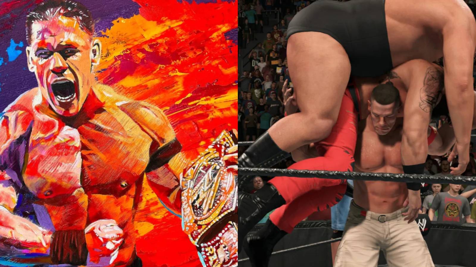 WWE 2K23 Cena Icon cover - Cena with the double AA