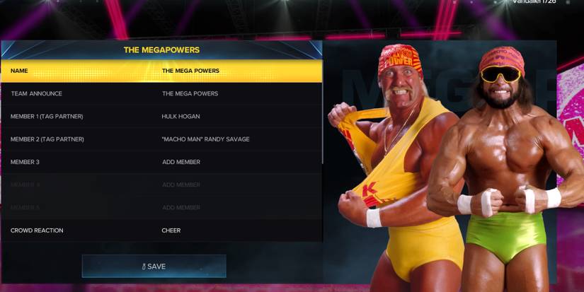 WWE 2K23 - Hulk Hogan and Randy Savage team creation