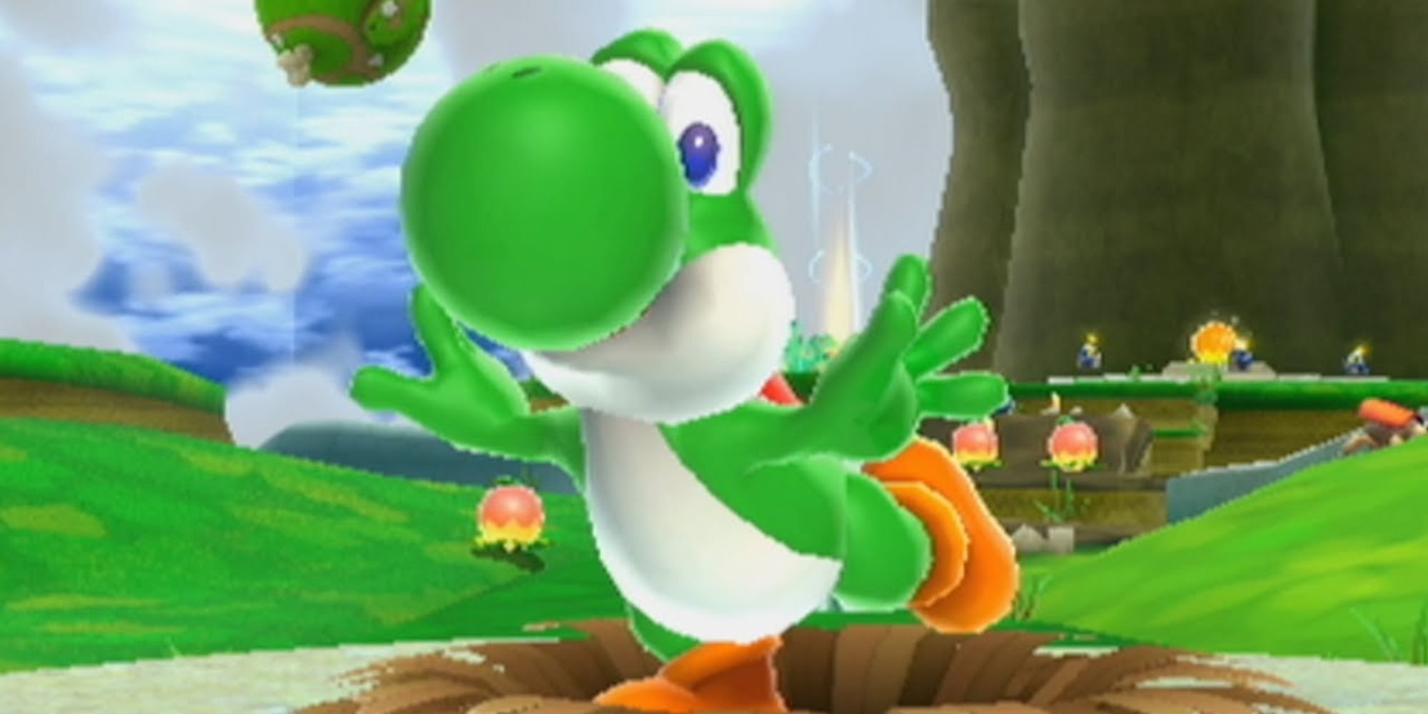 Yoshi posing in Mario Galaxy 2