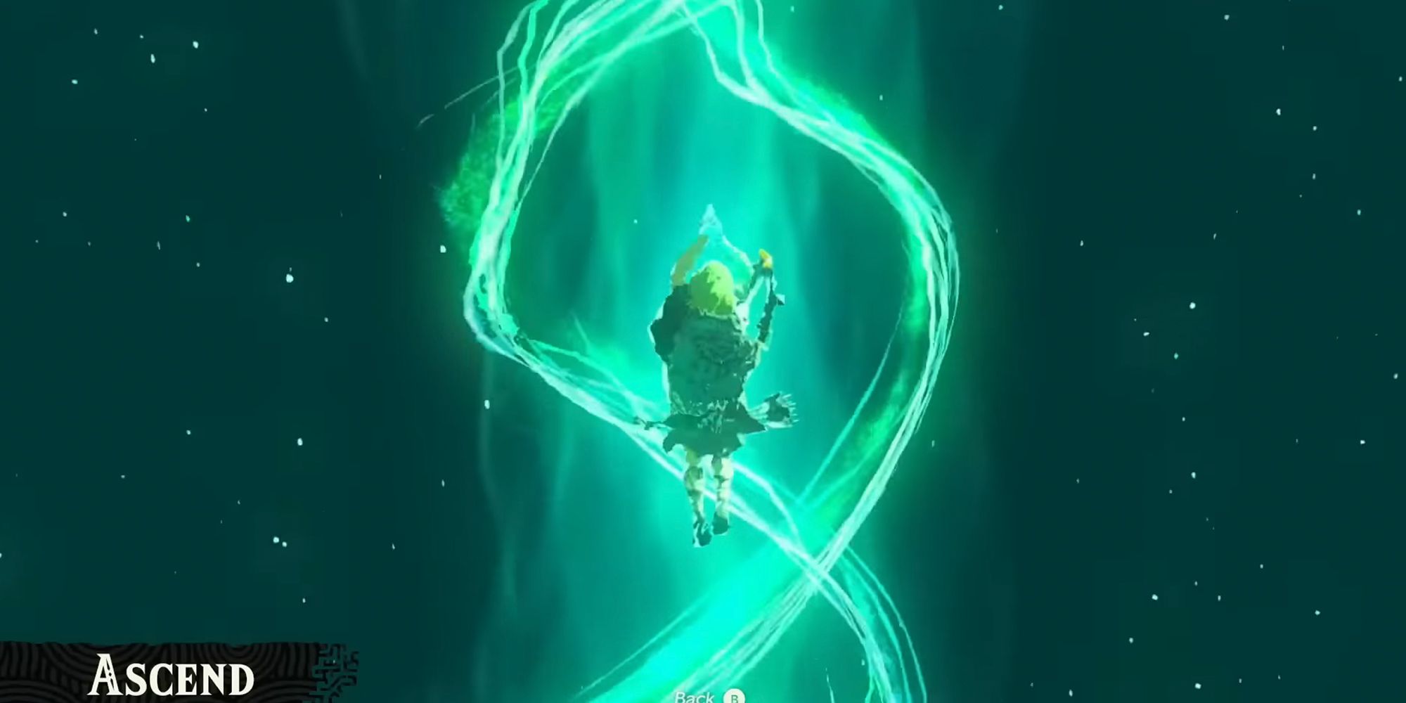 Link ascending in Tears of the Kingdom