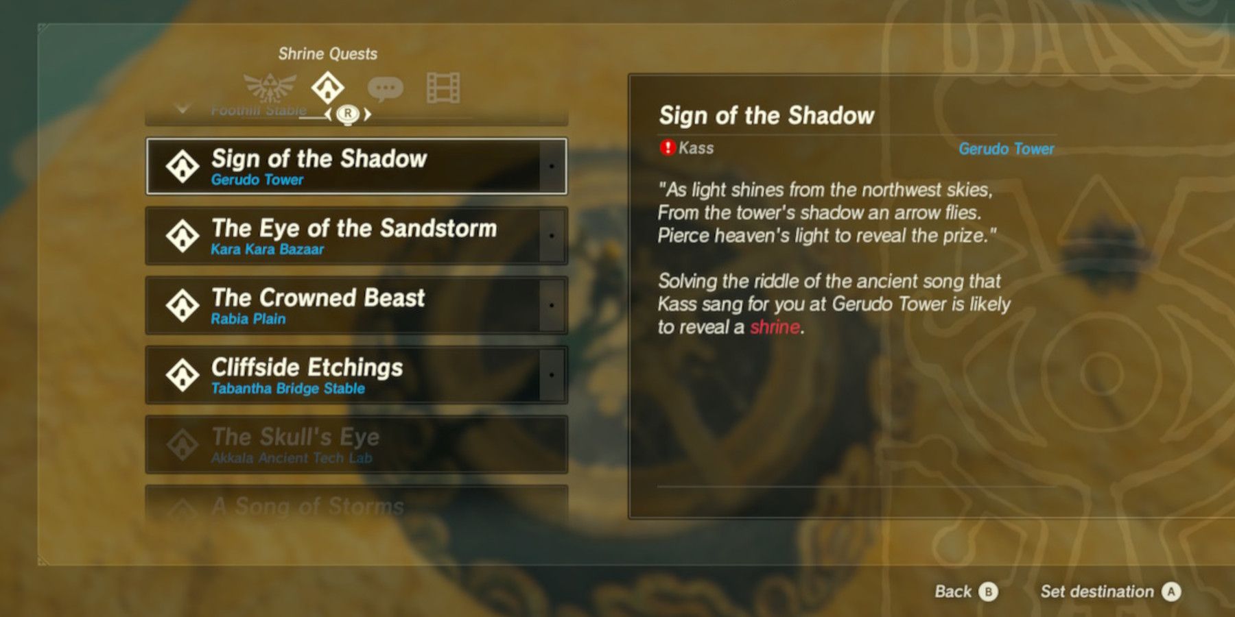 Zelda: Breath of the Wild - Sign of the Shadow Guide - Sign Of The Shadow Breath Of The Wild
