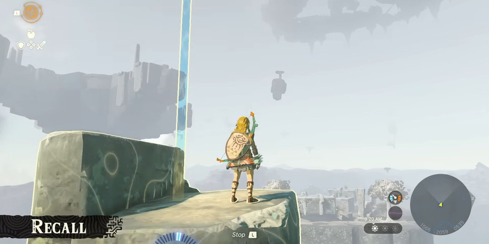 Link performing Recall ability in Tears of the Kingdom