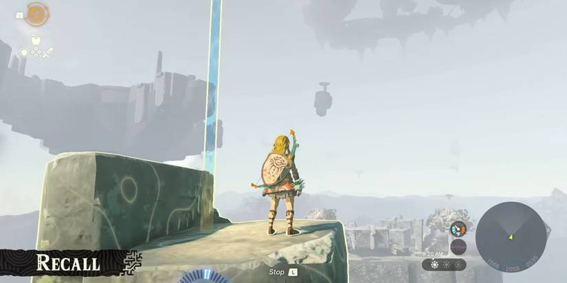 Link performing Recall ability in Tears of the Kingdom