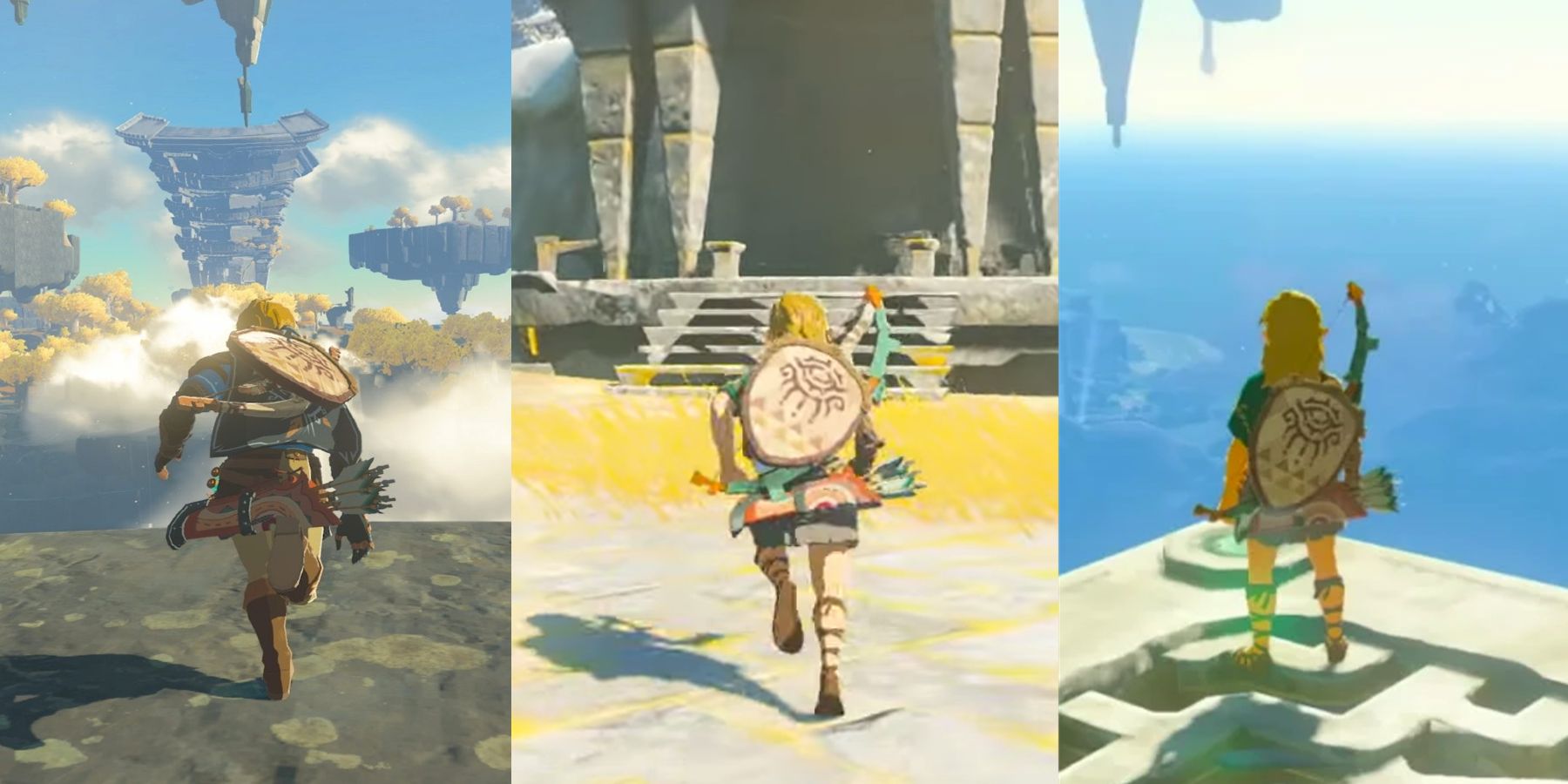Zelda sky islands golden path land sacred realm