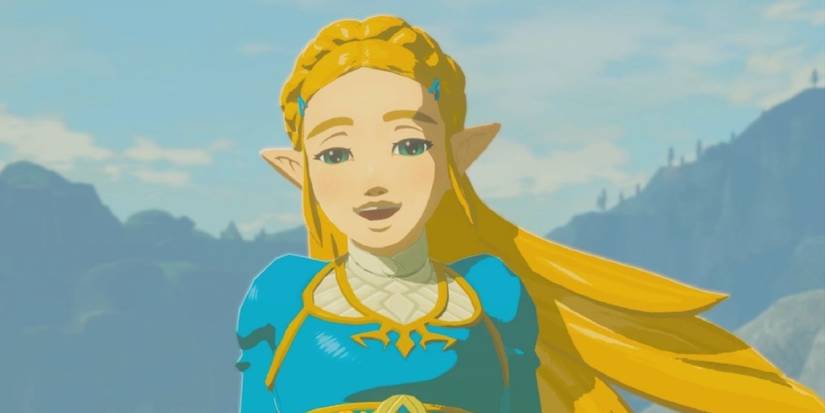 Zelda laughing in Breath of the Wild