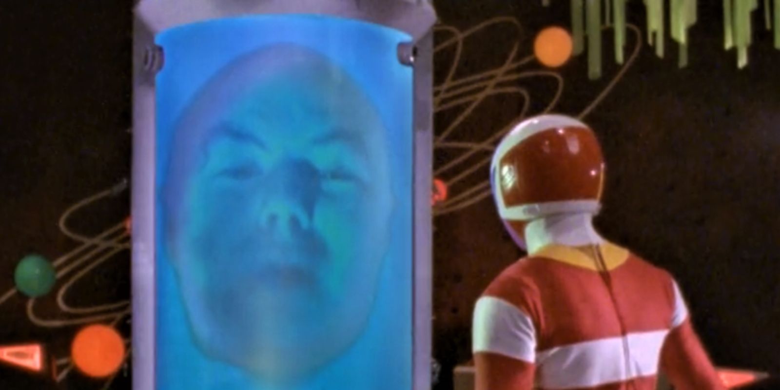 Zordon speak with Andros in Power Rangers In Space