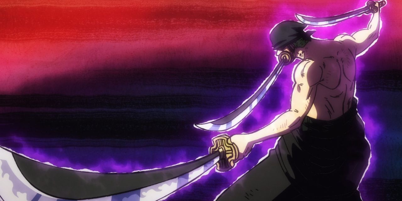 Zoro using three sword style