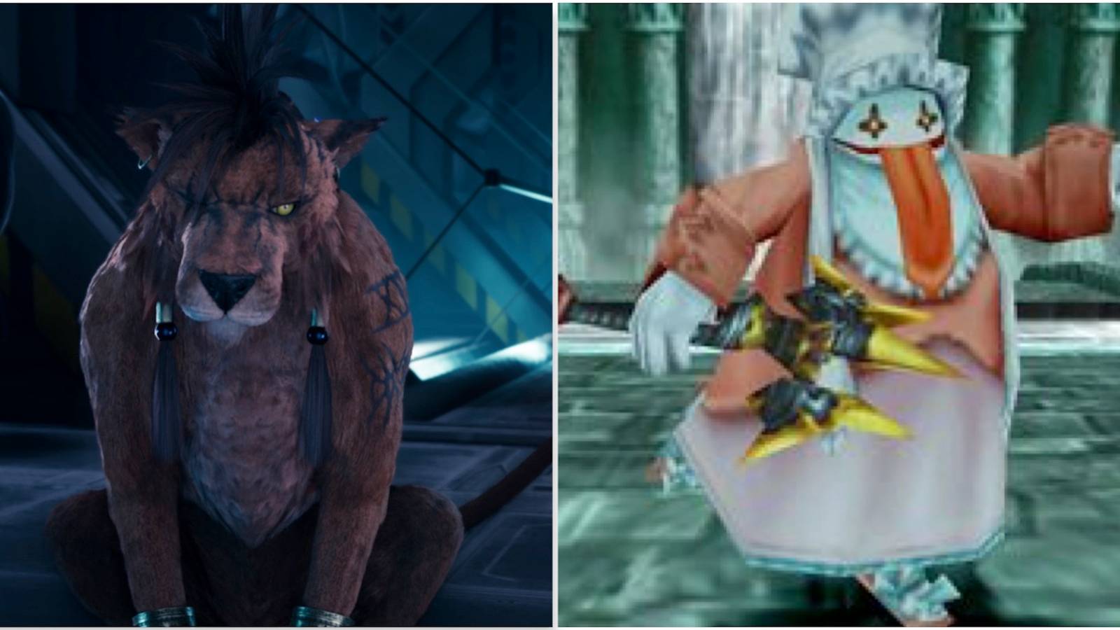 Red 13 from Final Fantasy 7 and Quina from Final Fantasy 9