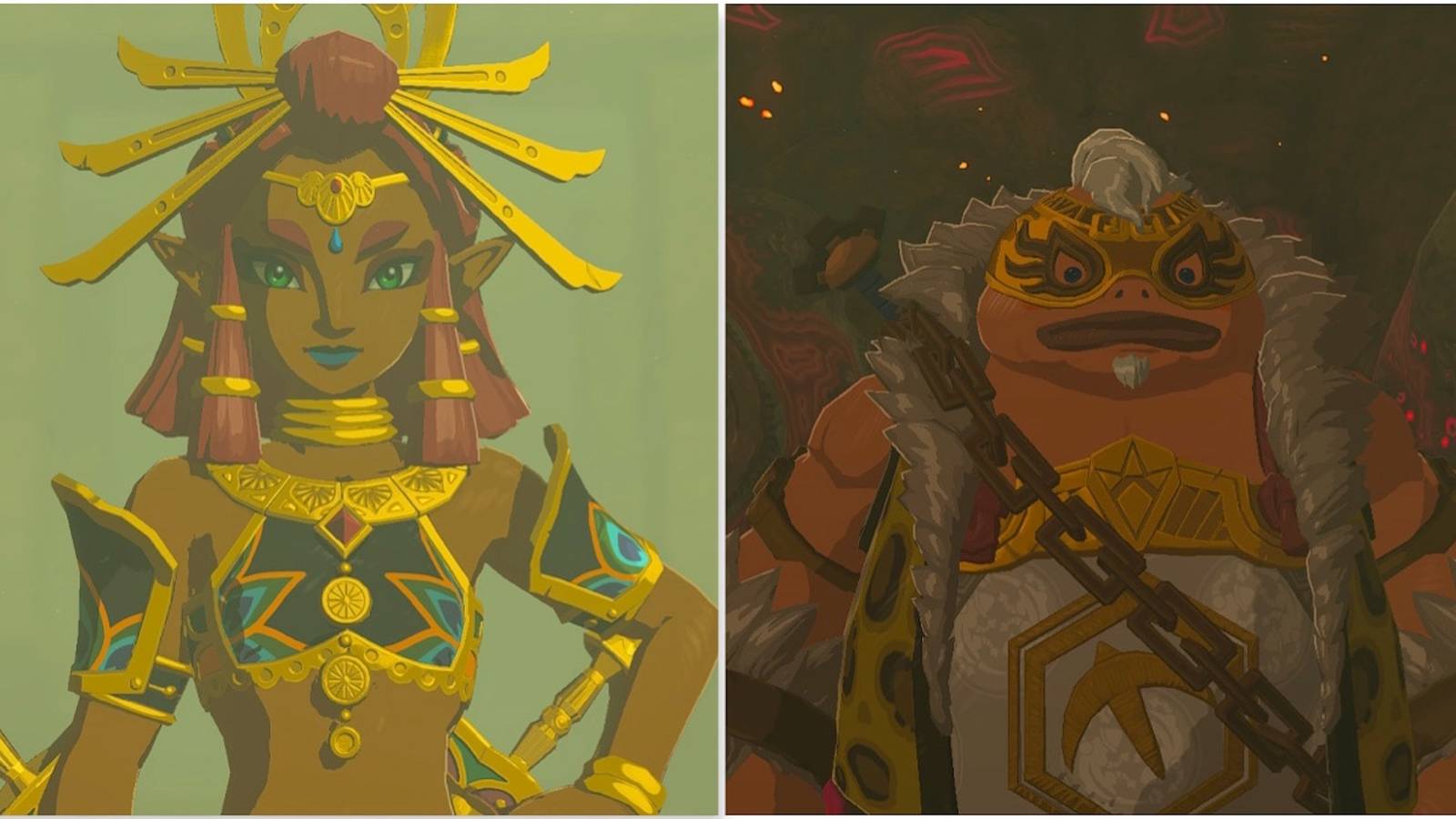 Riju and Yunobo in The Legend of Zelda Tears of the Kingdom