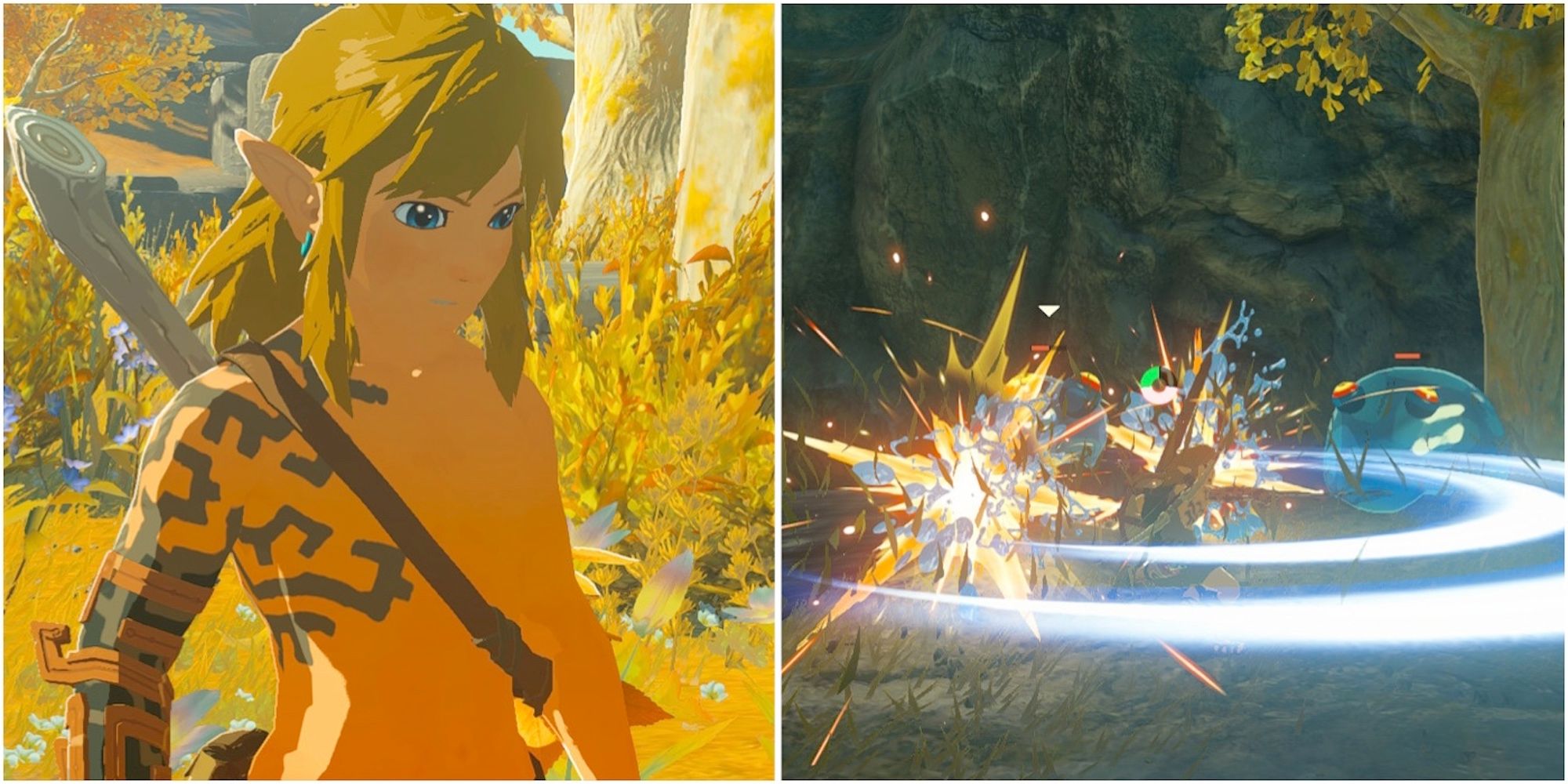 Link and fighting enemies in The Legend of Zelda Tears of the Kingdom