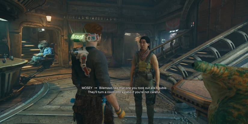 Cal speaks to Mosey in Star Wars Jedi: Survivor