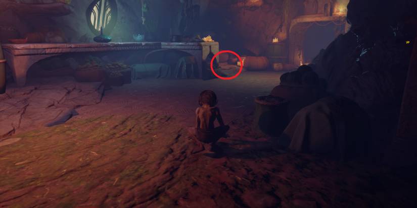 Gollum crouches in the kitchen in The Lord of the Rings: Gollum