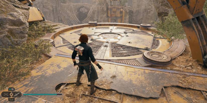 Cal faces an elevator in Star Wars Jedi: Survivor