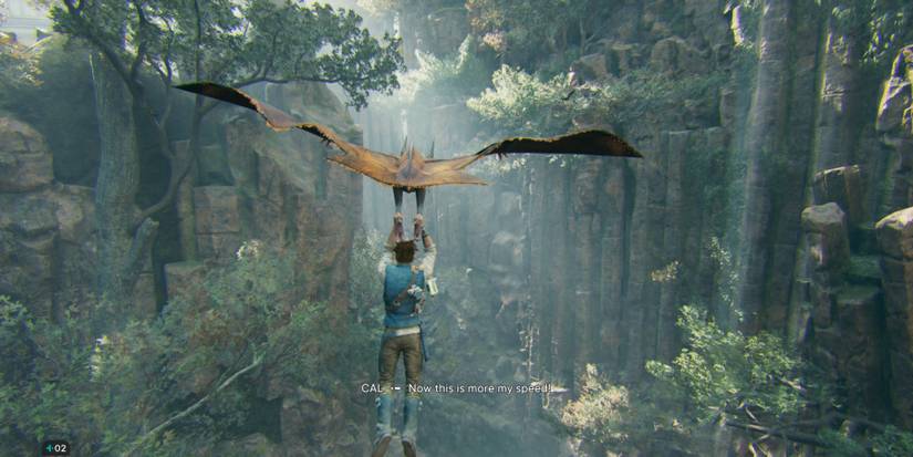 Cal glides with a Relter in Star Wars Jedi: Survivor