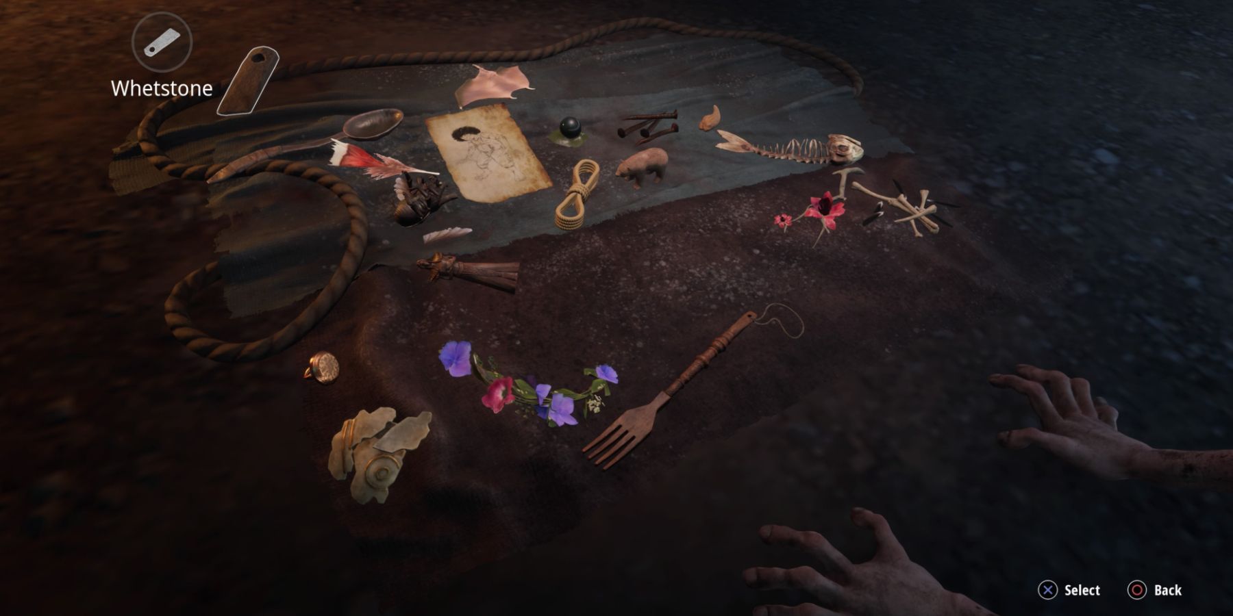 The collectibles menu in The Lord of the Rings: Gollum.