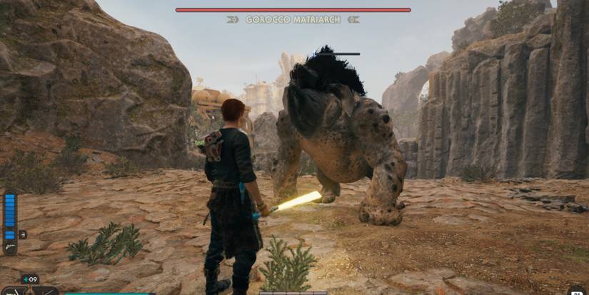 Cal fights the Gorocco Matriarch in Star Wars Jedi: Survivor