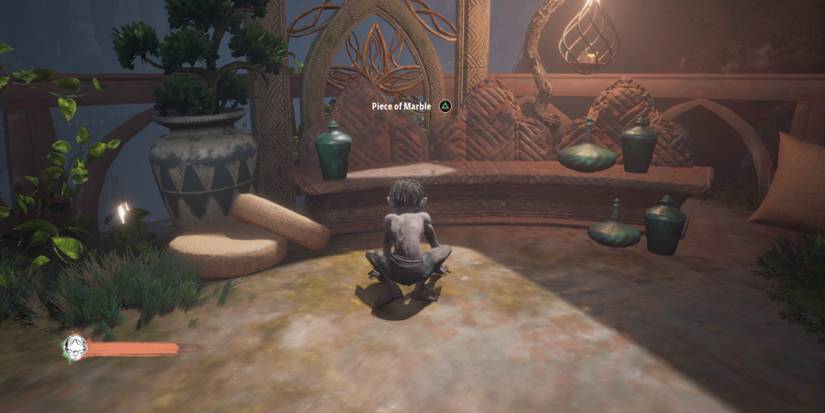 Gollum finds a Piece of Marble in The Lord of the Rings: Gollum