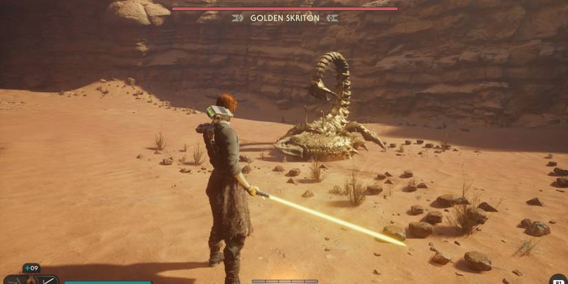 Cal faces the Golden Skriton in Star Wars Jedi: Survivor